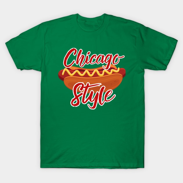 Chicago Style Hot Dog T-Shirt by Illustradise